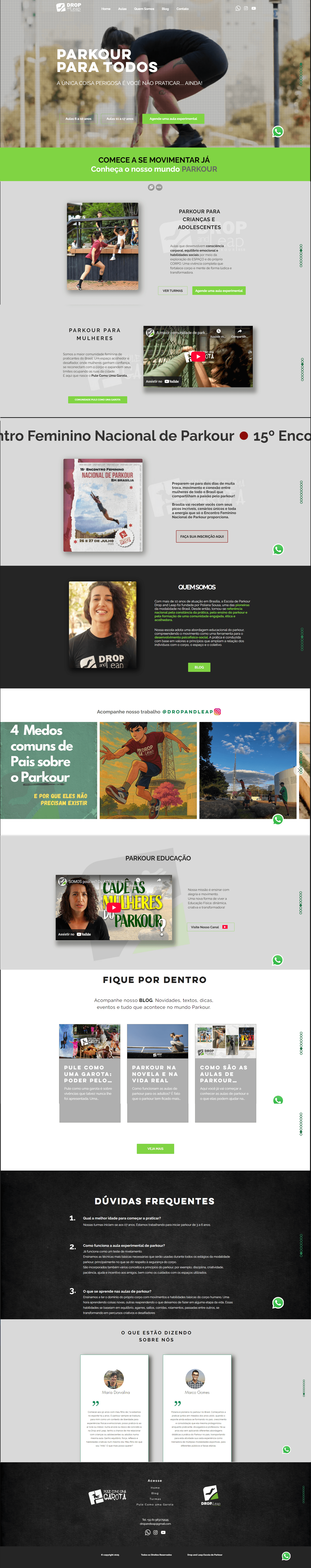 Preview do site Drop and Leap